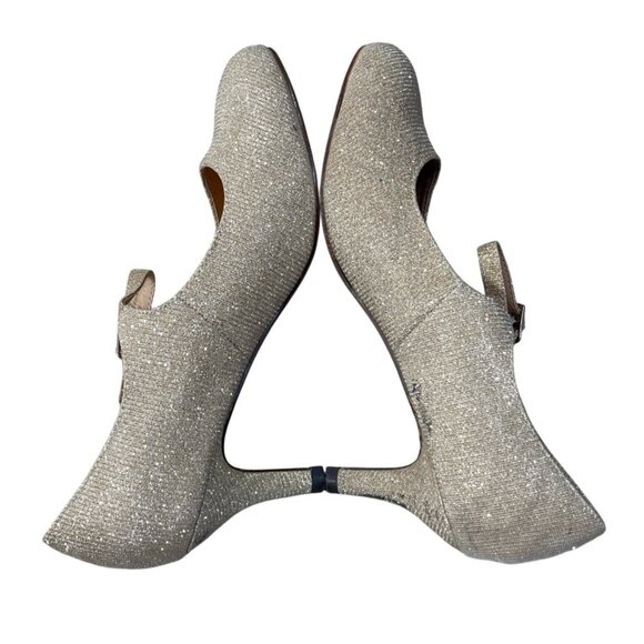 Chase + Chloe Kona Women's Round Toe Heel Mary Jane Pump Size 7.5 Gold - Picture 7 of 13